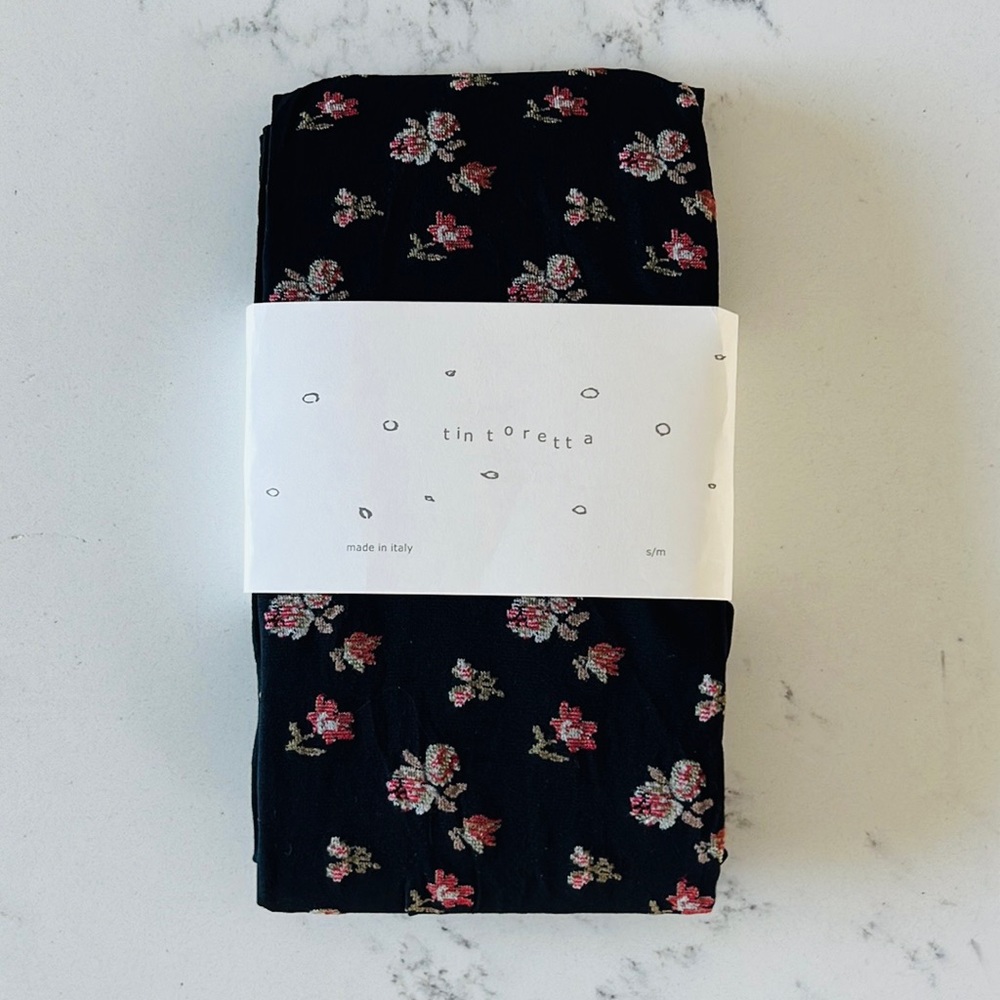 Anthropologie Hansel Basel Floral Opaque Tights - Picture 3 of 14